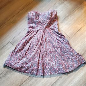 American Eagle Strapless Floral Dress, Size 4